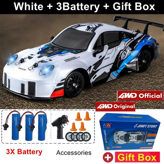 4WD RC Drift Car With LED Light 2.4G Radio 20KM/h High Speed Remote Control Racing Car