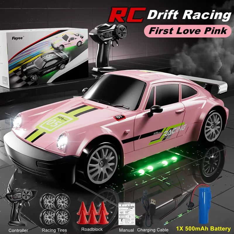 4WD RC Drift Car With LED Light 2.4G Radio 20KM/h High Speed Remote Control Racing Car