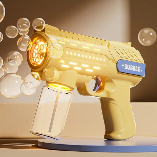 2024 New Automatic Light Bubble Machine Bubbles Gun