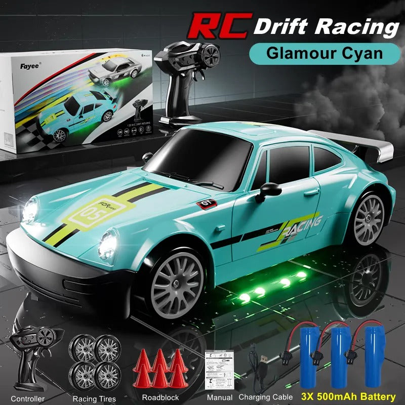 4WD RC Drift Car With LED Light 2.4G Radio 20KM/h High Speed Remote Control Racing Car