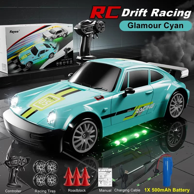 4WD RC Drift Car With LED Light 2.4G Radio 20KM/h High Speed Remote Control Racing Car
