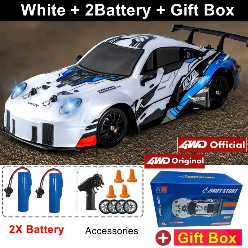 4WD RC Drift Car With LED Light 2.4G Radio 20KM/h High Speed Remote Control Racing Car