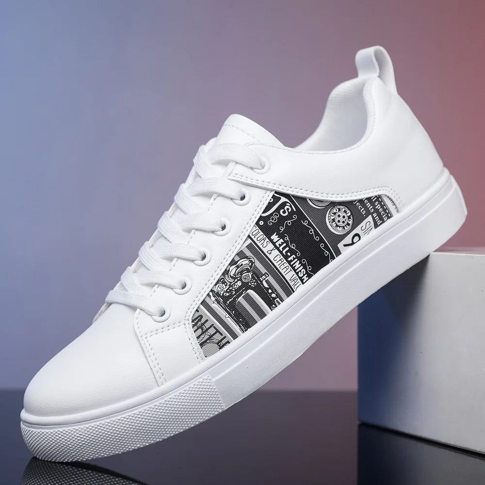 Men's White Shoes Skateboarding Shoes