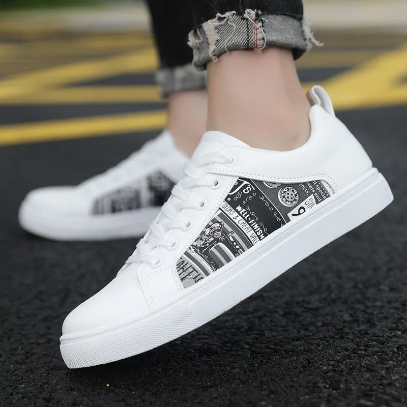 Men's White Shoes Skateboarding Shoes