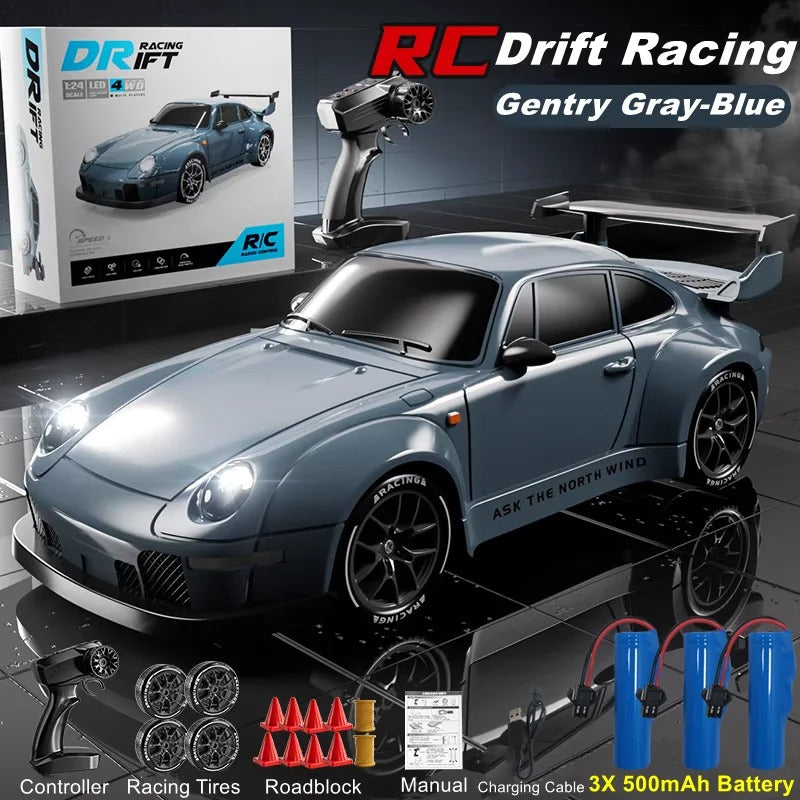 4WD RC Drift Car With LED Light 2.4G Radio 20KM/h High Speed Remote Control Racing Car
