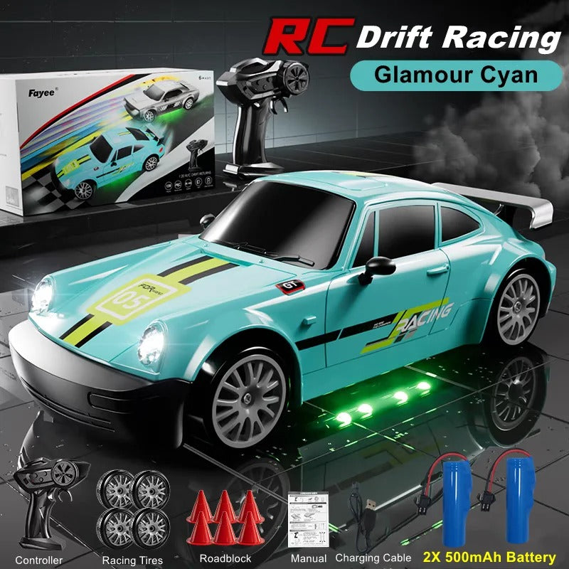 4WD RC Drift Car With LED Light 2.4G Radio 20KM/h High Speed Remote Control Racing Car