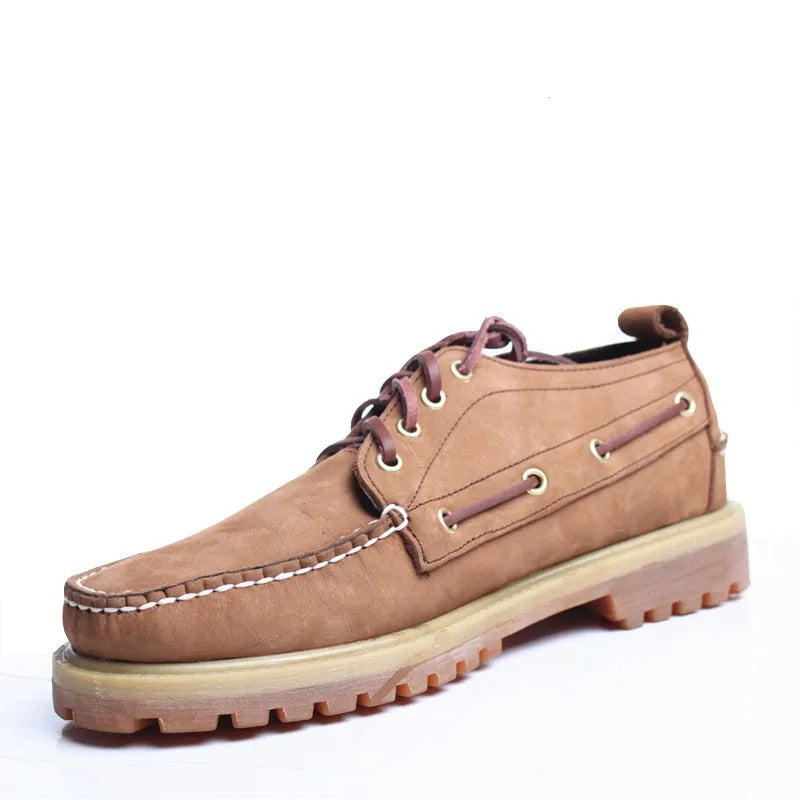 Genuine Leather Men's Casual Shoes Fashion Boat Shoes