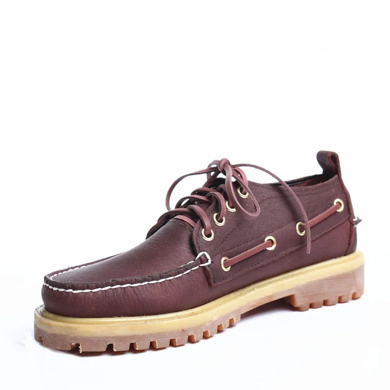 Genuine Leather Men's Casual Shoes Fashion Boat Shoes