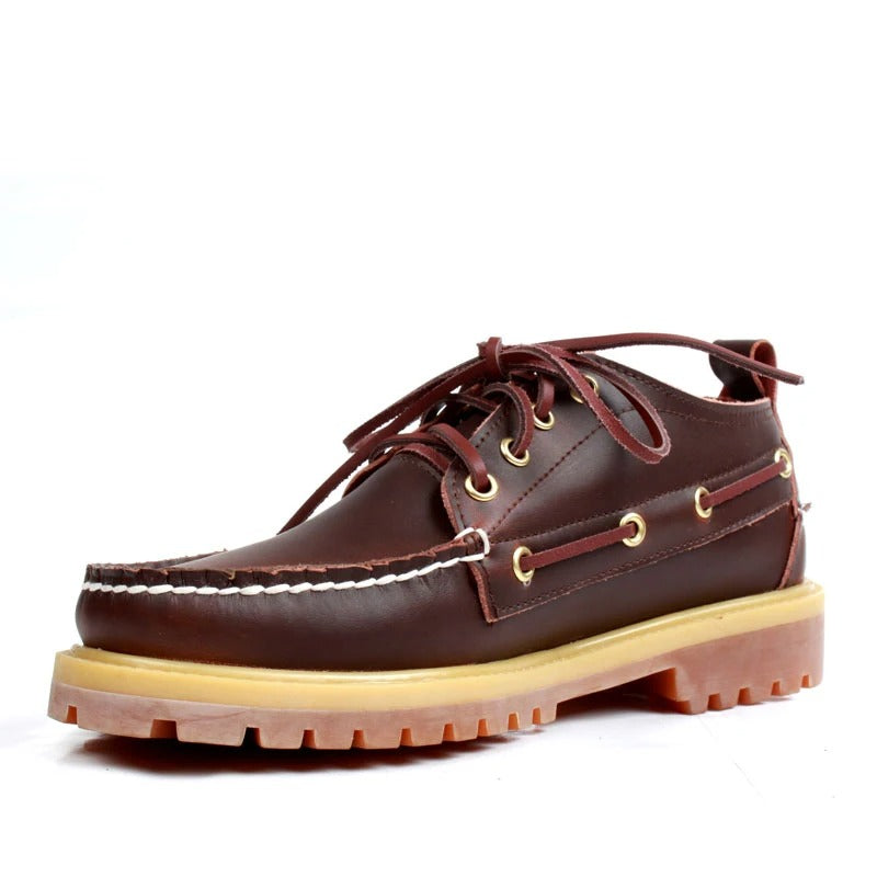 Genuine Leather Men's Casual Shoes Fashion Boat Shoes