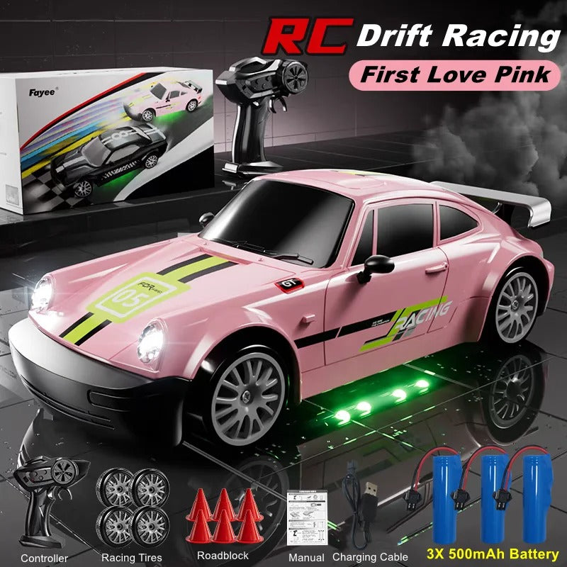 4WD RC Drift Car With LED Light 2.4G Radio 20KM/h High Speed Remote Control Racing Car