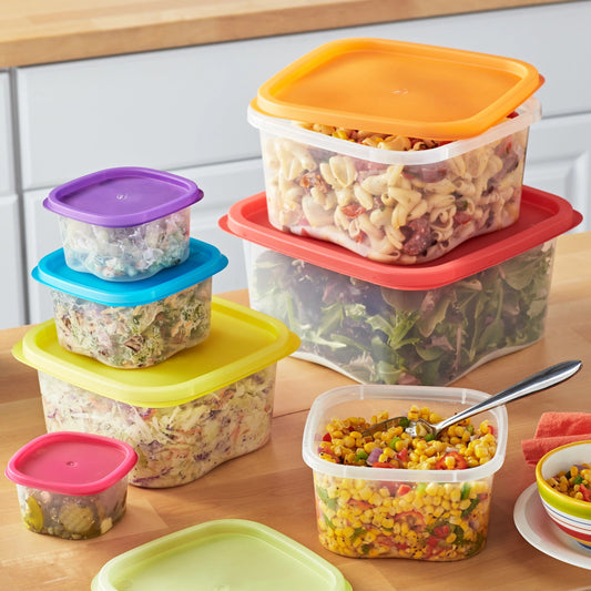 6PCs Set Square Rainbow Storage Container